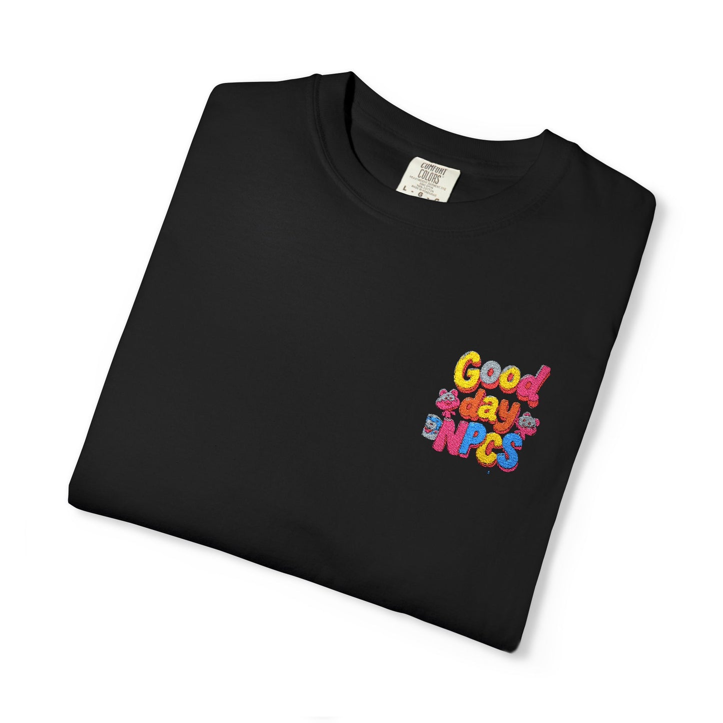 Vibrant Cartoon Unisex T-Shirt,"Good day NpCs" Cute Graphic Tee, Fun Casual Wear, Gift for Friends, Birthday Celebration, Youthful Style