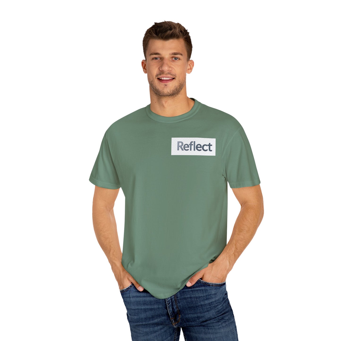 Reflect Unisex Garment-Dyed T-Shirt, Casual Wear, Gift for Him/Her, Everyday Style, Motivational Shirt, Trendy Summer Tee
