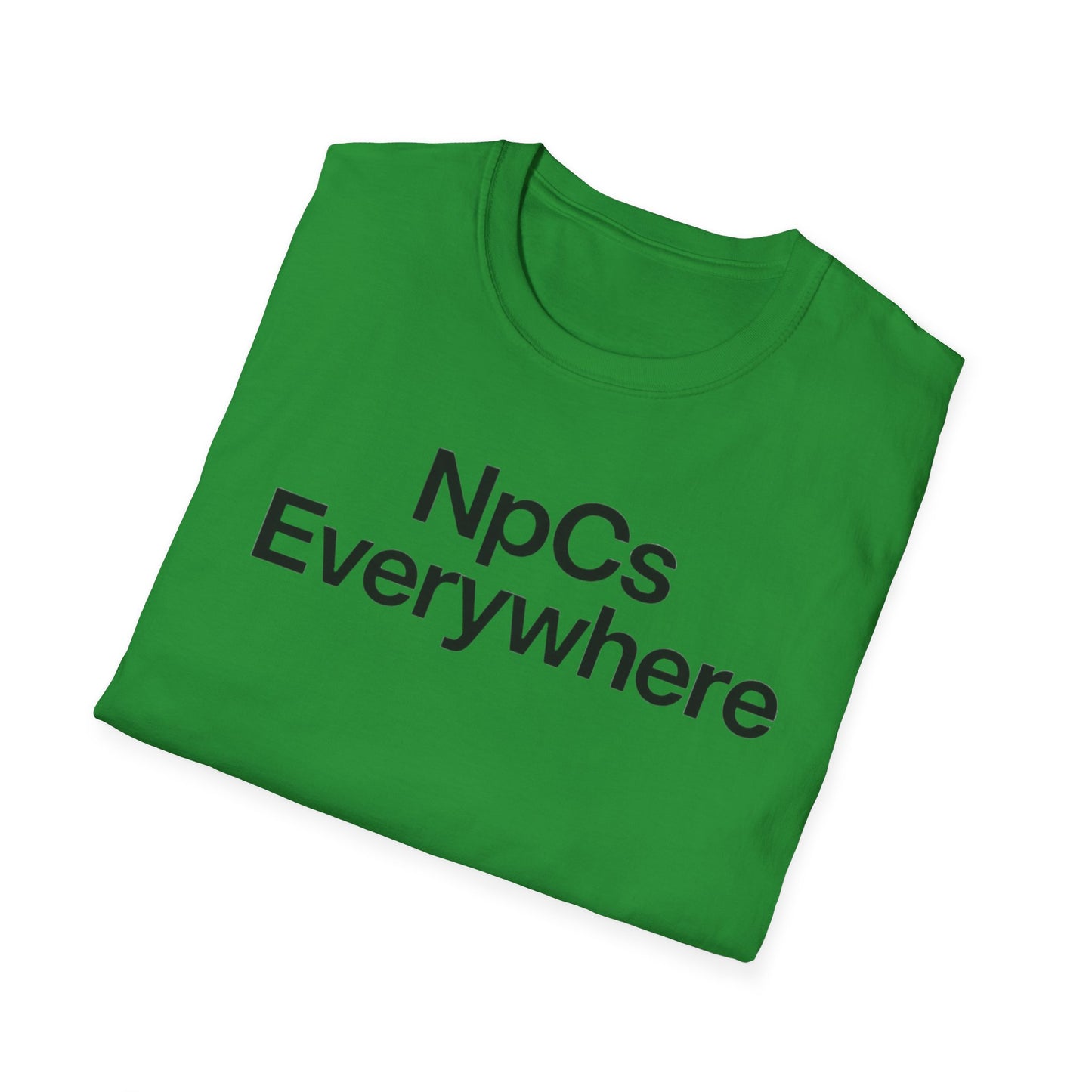 Unisex Softstyle T-Shirt, Casual Tee for Gaming Fans, "NpCs Everywhere" Gamer Shirt, Funny NPC T-Shirt, Comfortable Everyday Wear, Gift for Gamers