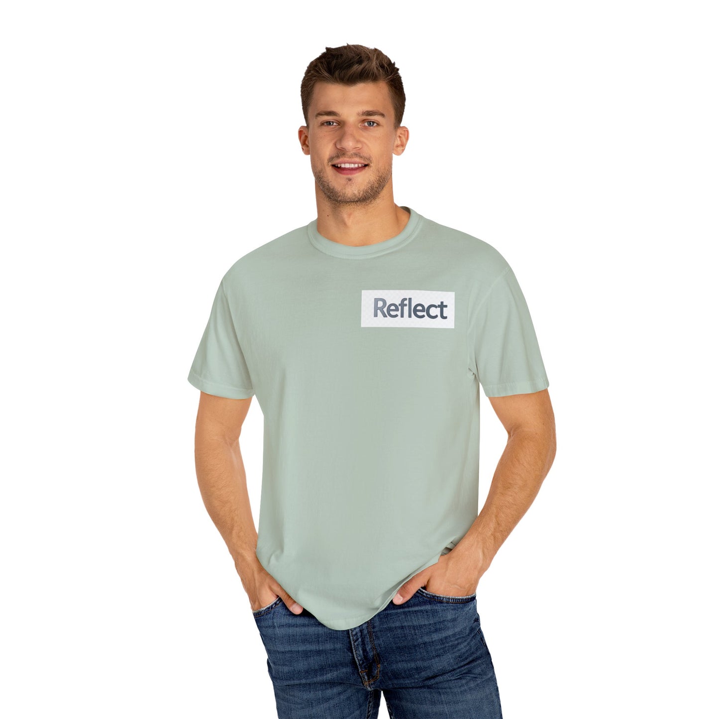 Reflect Unisex Garment-Dyed T-Shirt, Casual Wear, Gift for Him/Her, Everyday Style, Motivational Shirt, Trendy Summer Tee