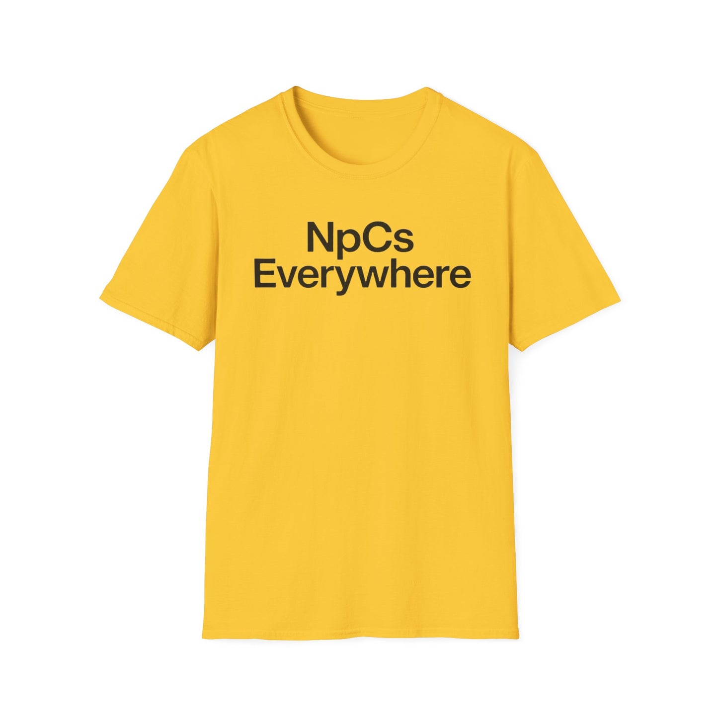 Unisex Softstyle T-Shirt, Casual Tee for Gaming Fans, "NpCs Everywhere" Gamer Shirt, Funny NPC T-Shirt, Comfortable Everyday Wear, Gift for Gamers