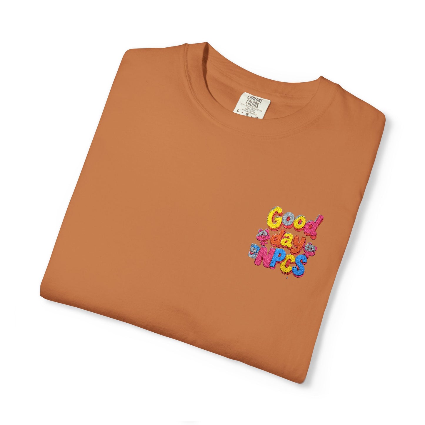 Vibrant Cartoon Unisex T-Shirt,"Good day NpCs" Cute Graphic Tee, Fun Casual Wear, Gift for Friends, Birthday Celebration, Youthful Style