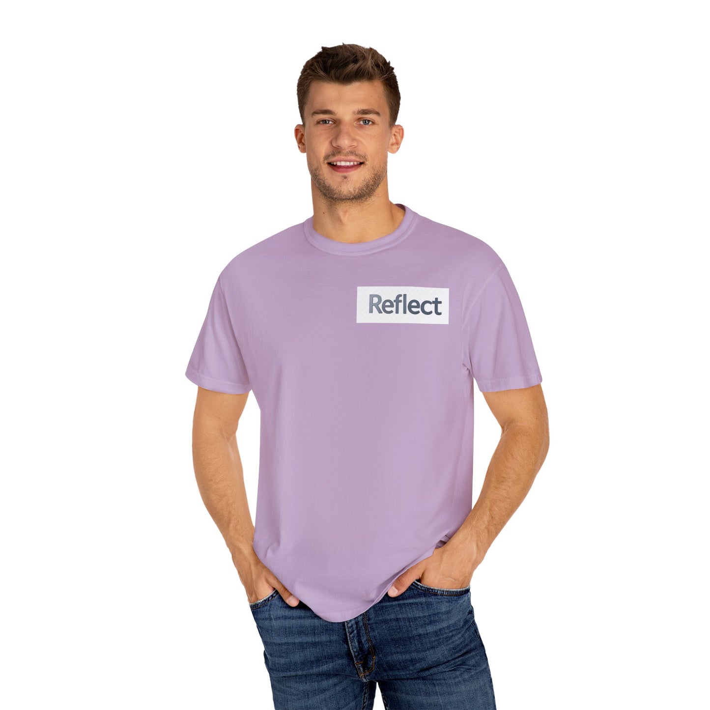 Reflect Unisex Garment-Dyed T-Shirt, Casual Wear, Gift for Him/Her, Everyday Style, Motivational Shirt, Trendy Summer Tee