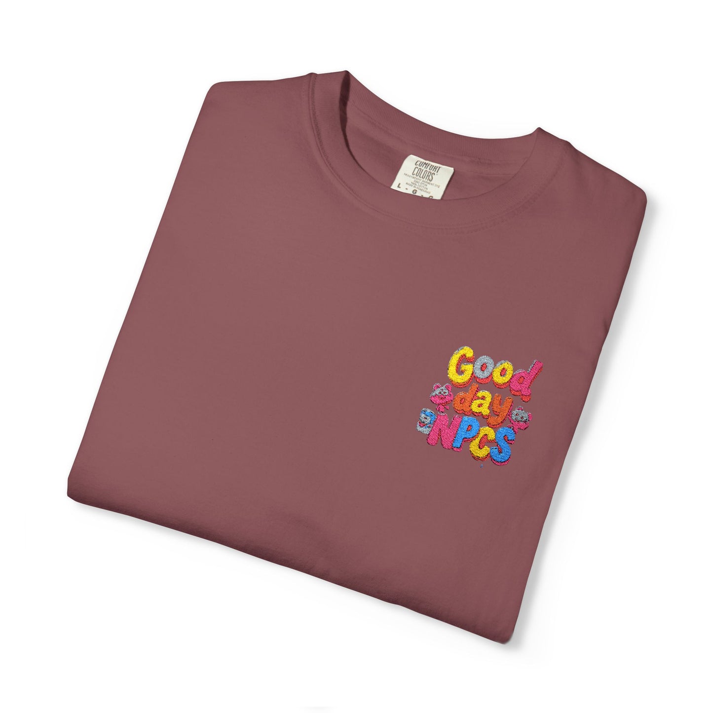 Vibrant Cartoon Unisex T-Shirt,"Good day NpCs" Cute Graphic Tee, Fun Casual Wear, Gift for Friends, Birthday Celebration, Youthful Style