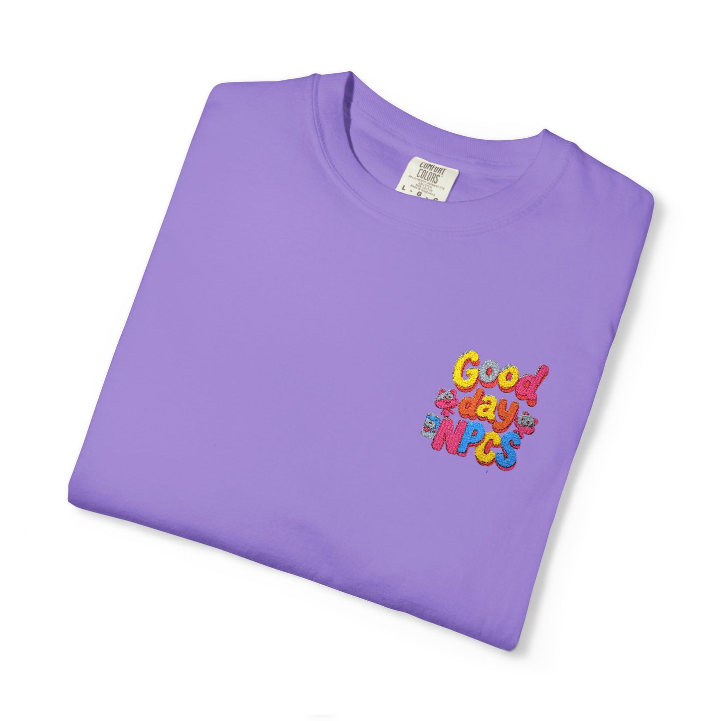 Vibrant Cartoon Unisex T-Shirt,"Good day NpCs" Cute Graphic Tee, Fun Casual Wear, Gift for Friends, Birthday Celebration, Youthful Style
