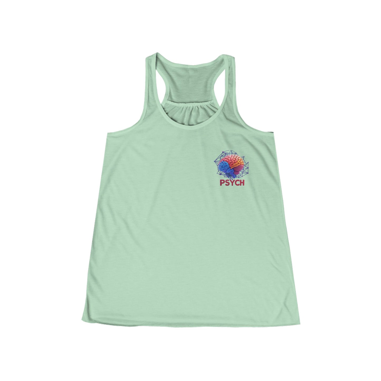 Psychedelic Women's Flowy Racerback Tank, Summer Top, Festival Wear, Yoga Shirt, Gift for Her, Casual Outfit