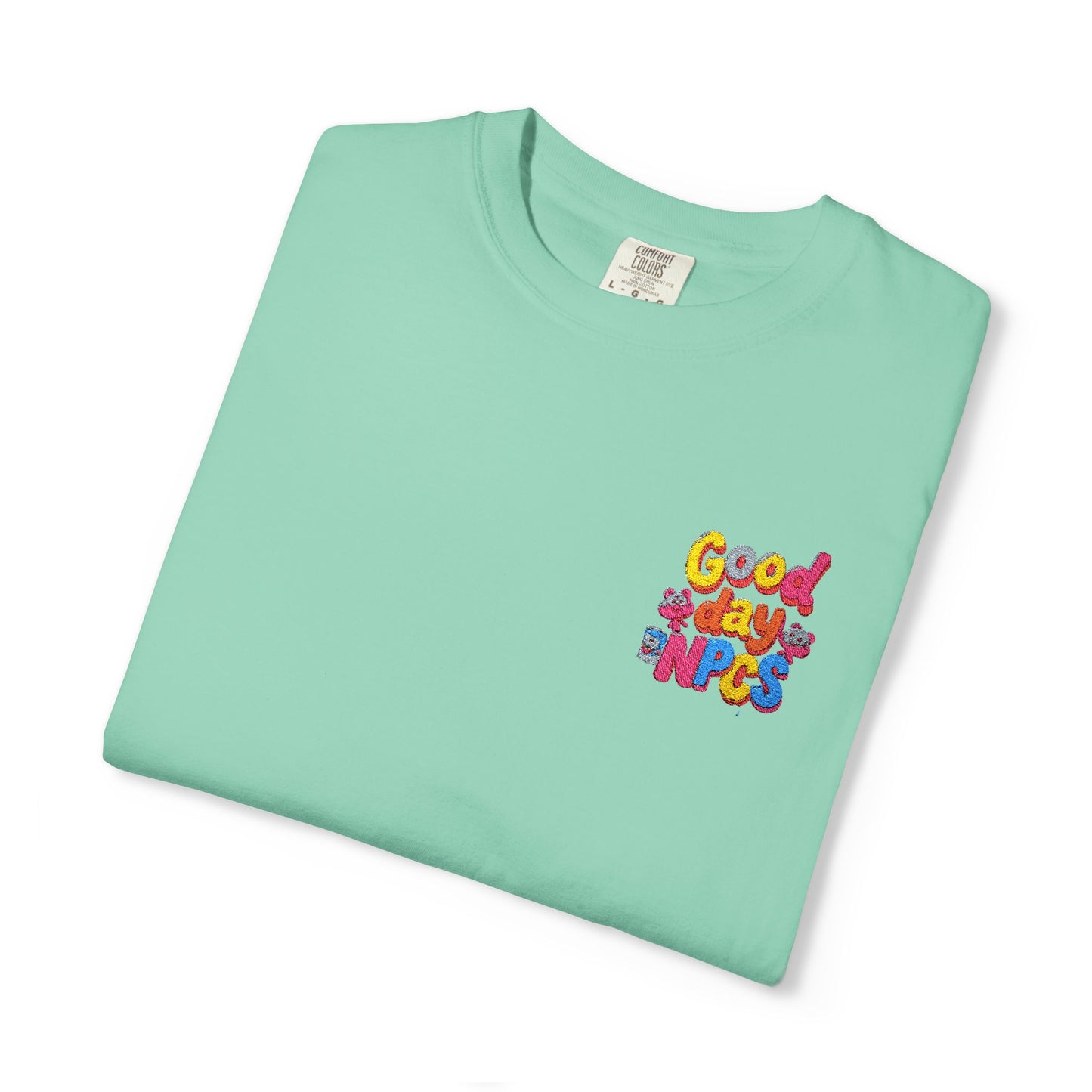 Vibrant Cartoon Unisex T-Shirt,"Good day NpCs" Cute Graphic Tee, Fun Casual Wear, Gift for Friends, Birthday Celebration, Youthful Style