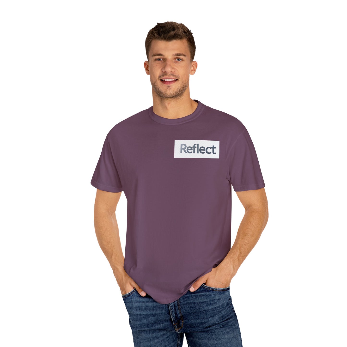 Reflect Unisex Garment-Dyed T-Shirt, Casual Wear, Gift for Him/Her, Everyday Style, Motivational Shirt, Trendy Summer Tee