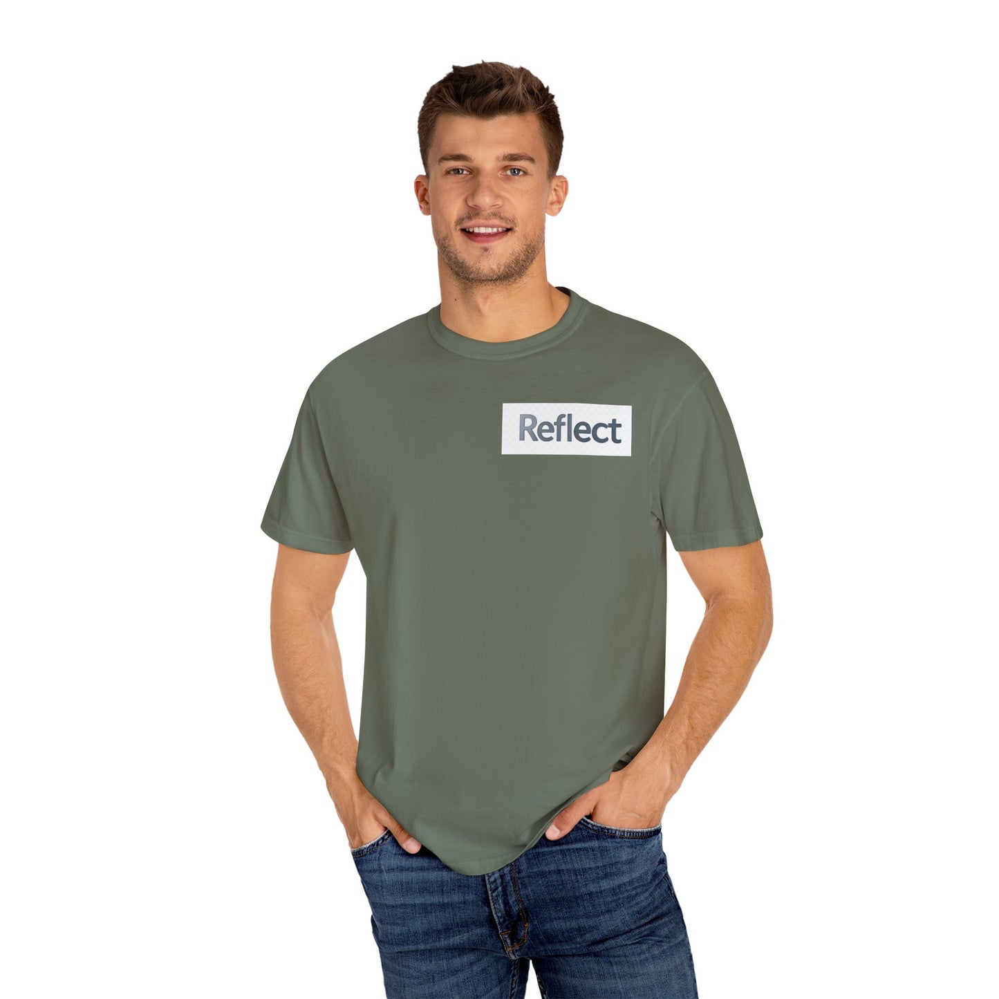 Reflect Unisex Garment-Dyed T-Shirt, Casual Wear, Gift for Him/Her, Everyday Style, Motivational Shirt, Trendy Summer Tee