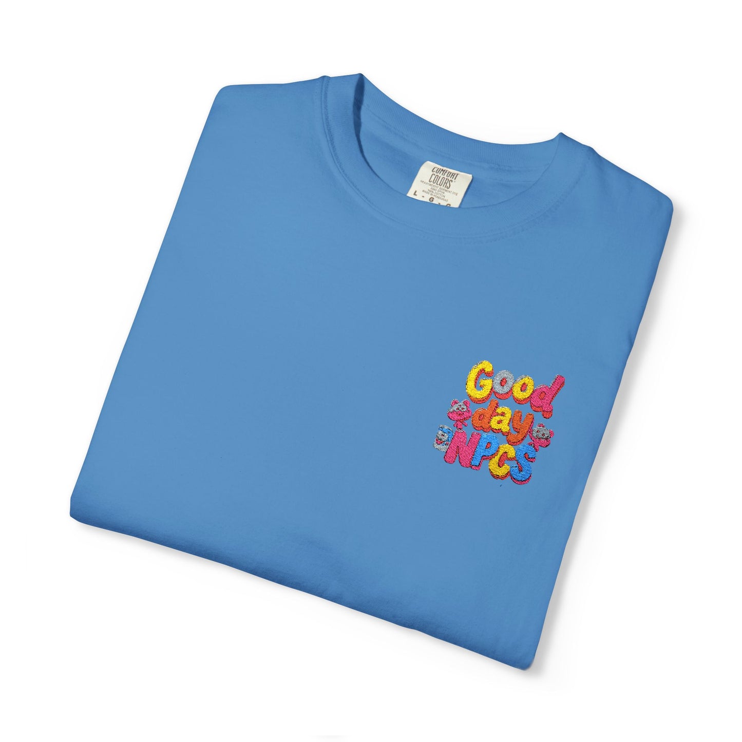 Vibrant Cartoon Unisex T-Shirt,"Good day NpCs" Cute Graphic Tee, Fun Casual Wear, Gift for Friends, Birthday Celebration, Youthful Style