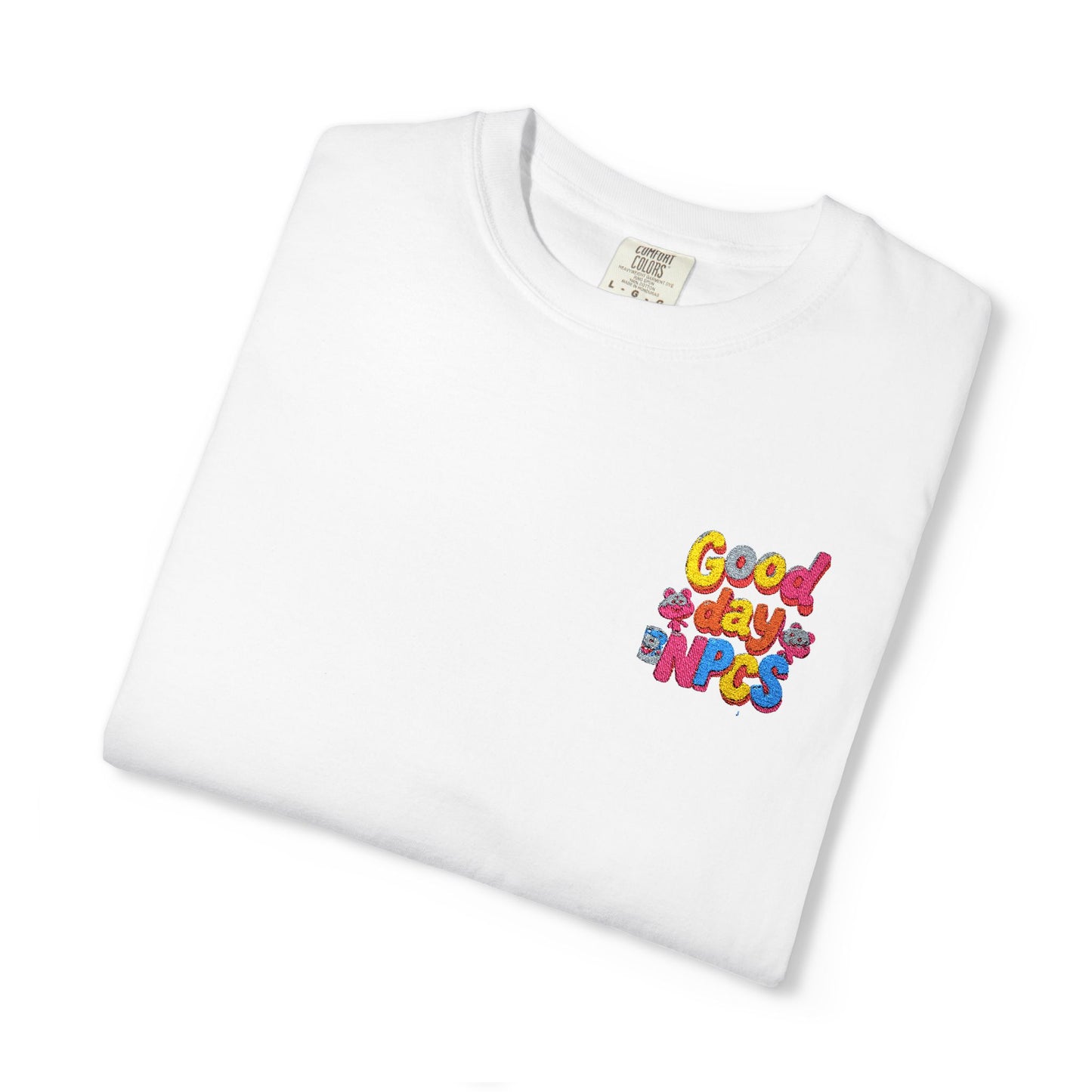 Vibrant Cartoon Unisex T-Shirt,"Good day NpCs" Cute Graphic Tee, Fun Casual Wear, Gift for Friends, Birthday Celebration, Youthful Style