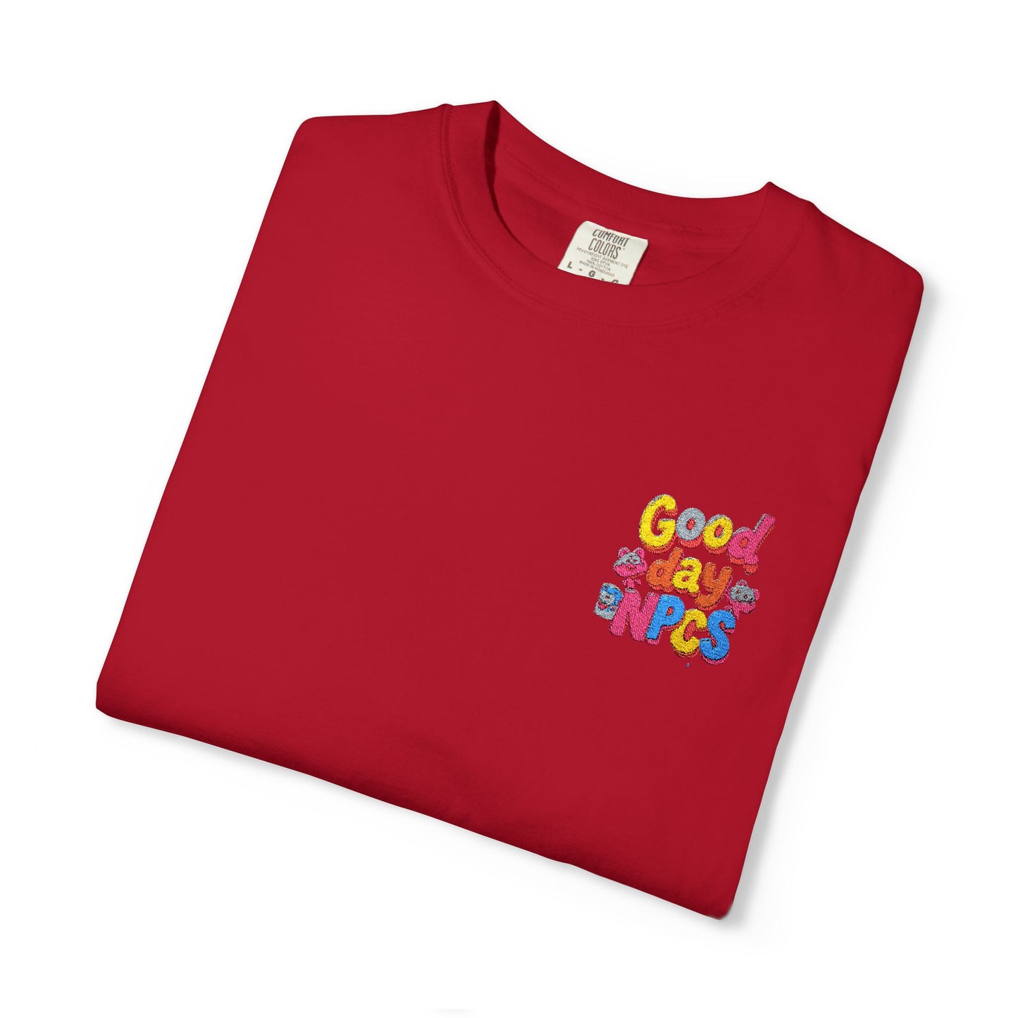 Vibrant Cartoon Unisex T-Shirt,"Good day NpCs" Cute Graphic Tee, Fun Casual Wear, Gift for Friends, Birthday Celebration, Youthful Style