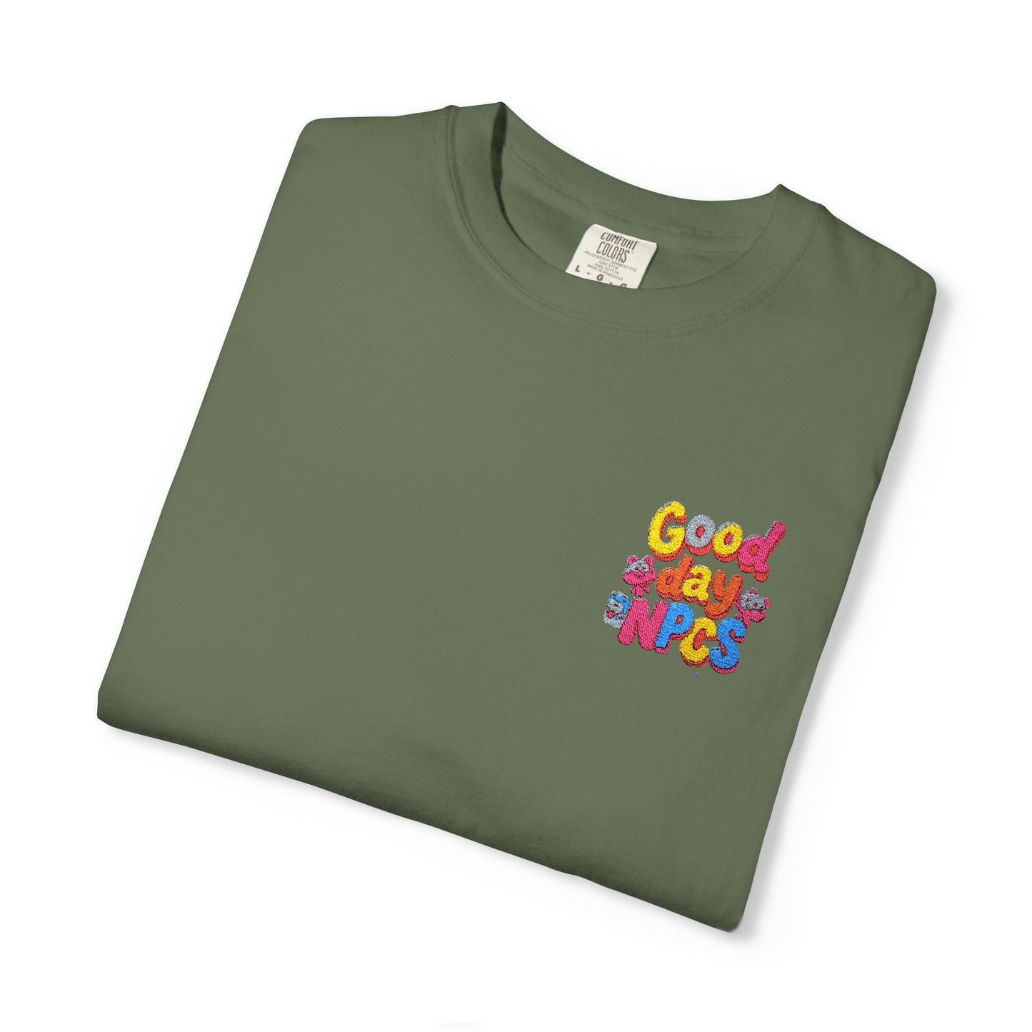 Vibrant Cartoon Unisex T-Shirt,"Good day NpCs" Cute Graphic Tee, Fun Casual Wear, Gift for Friends, Birthday Celebration, Youthful Style