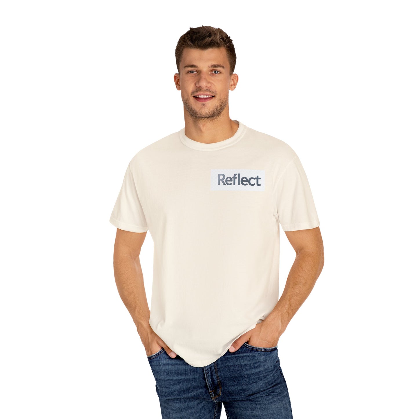 Reflect Unisex Garment-Dyed T-Shirt, Casual Wear, Gift for Him/Her, Everyday Style, Motivational Shirt, Trendy Summer Tee