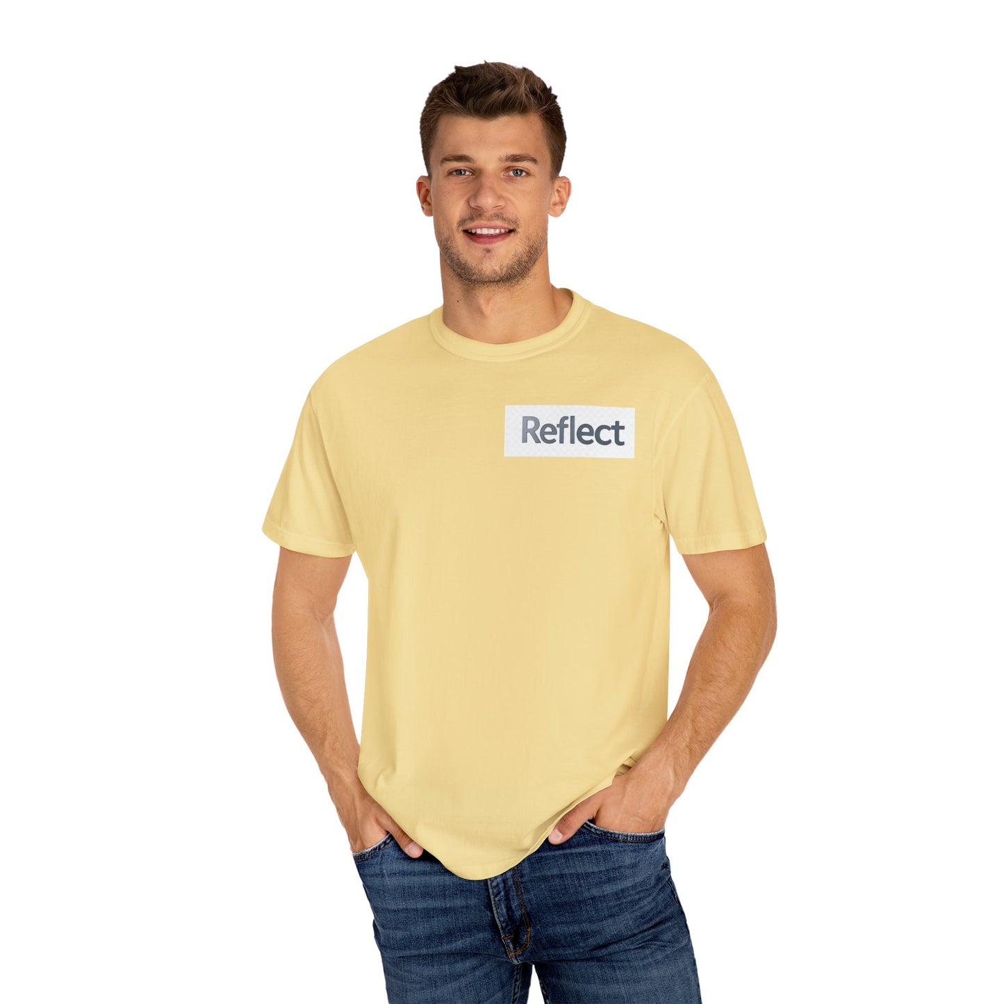 Reflect Unisex Garment-Dyed T-Shirt, Casual Wear, Gift for Him/Her, Everyday Style, Motivational Shirt, Trendy Summer Tee