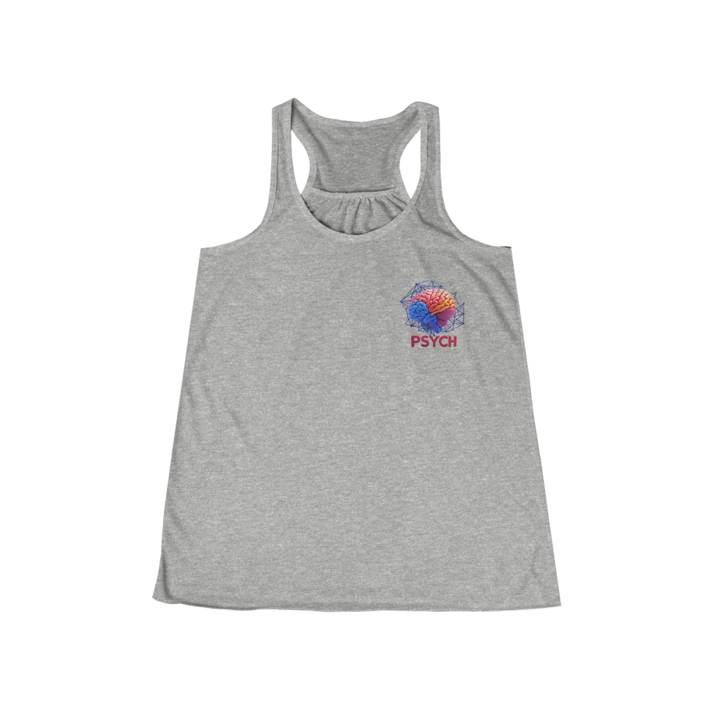 Psychedelic Women's Flowy Racerback Tank, Summer Top, Festival Wear, Yoga Shirt, Gift for Her, Casual Outfit