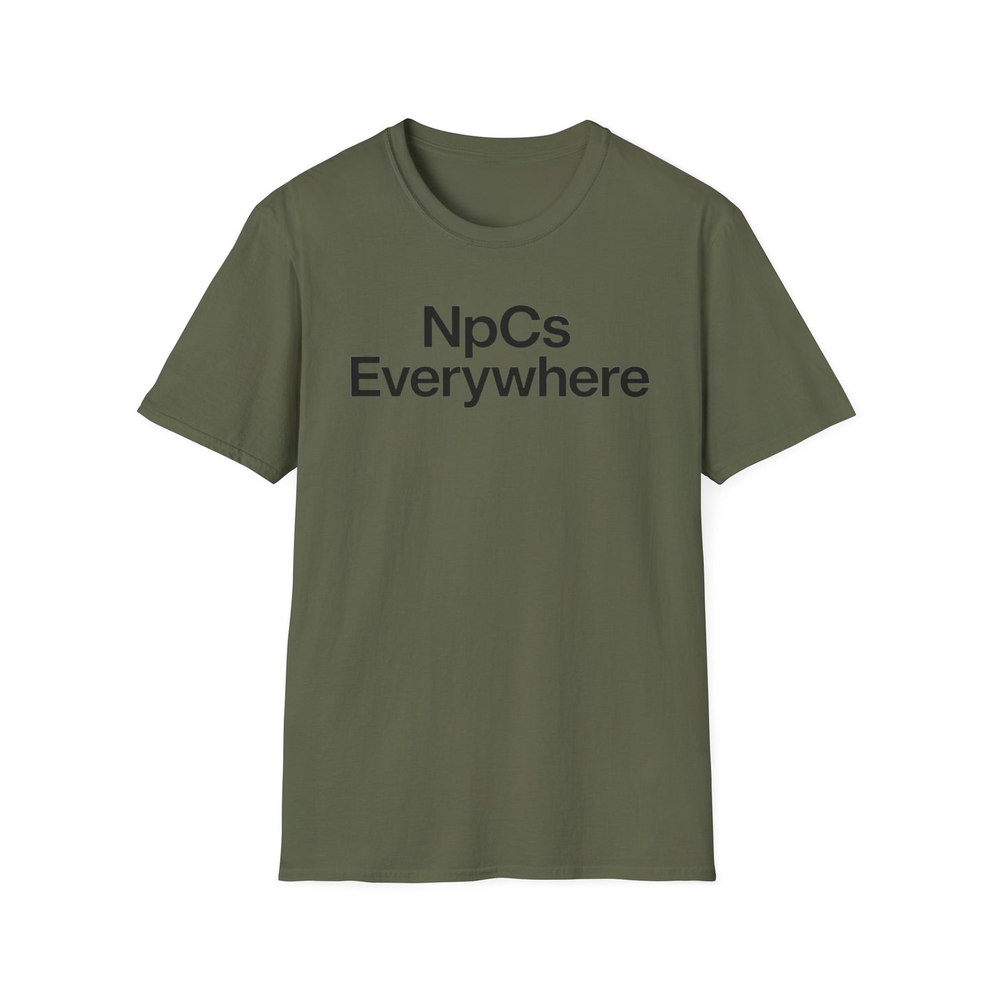 Unisex Softstyle T-Shirt, Casual Tee for Gaming Fans, "NpCs Everywhere" Gamer Shirt, Funny NPC T-Shirt, Comfortable Everyday Wear, Gift for Gamers