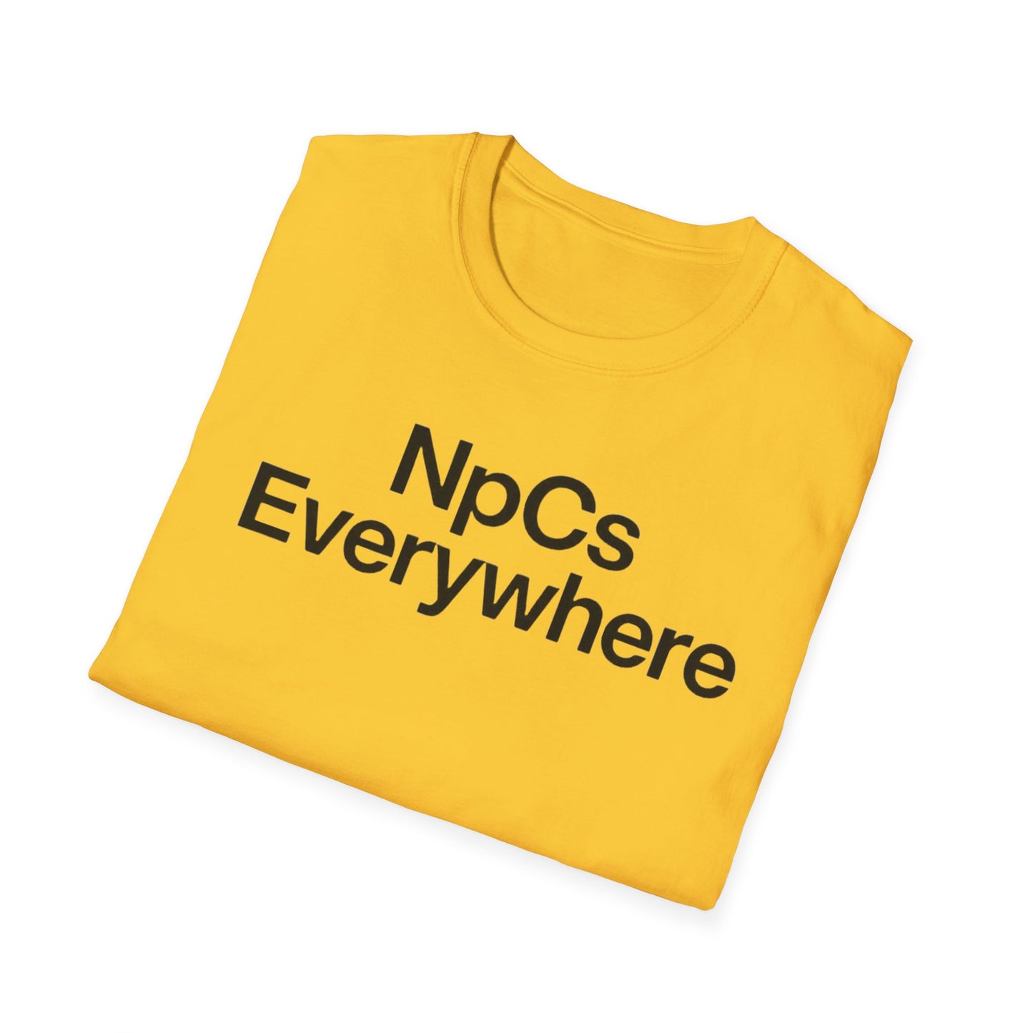 Unisex Softstyle T-Shirt, Casual Tee for Gaming Fans, "NpCs Everywhere" Gamer Shirt, Funny NPC T-Shirt, Comfortable Everyday Wear, Gift for Gamers