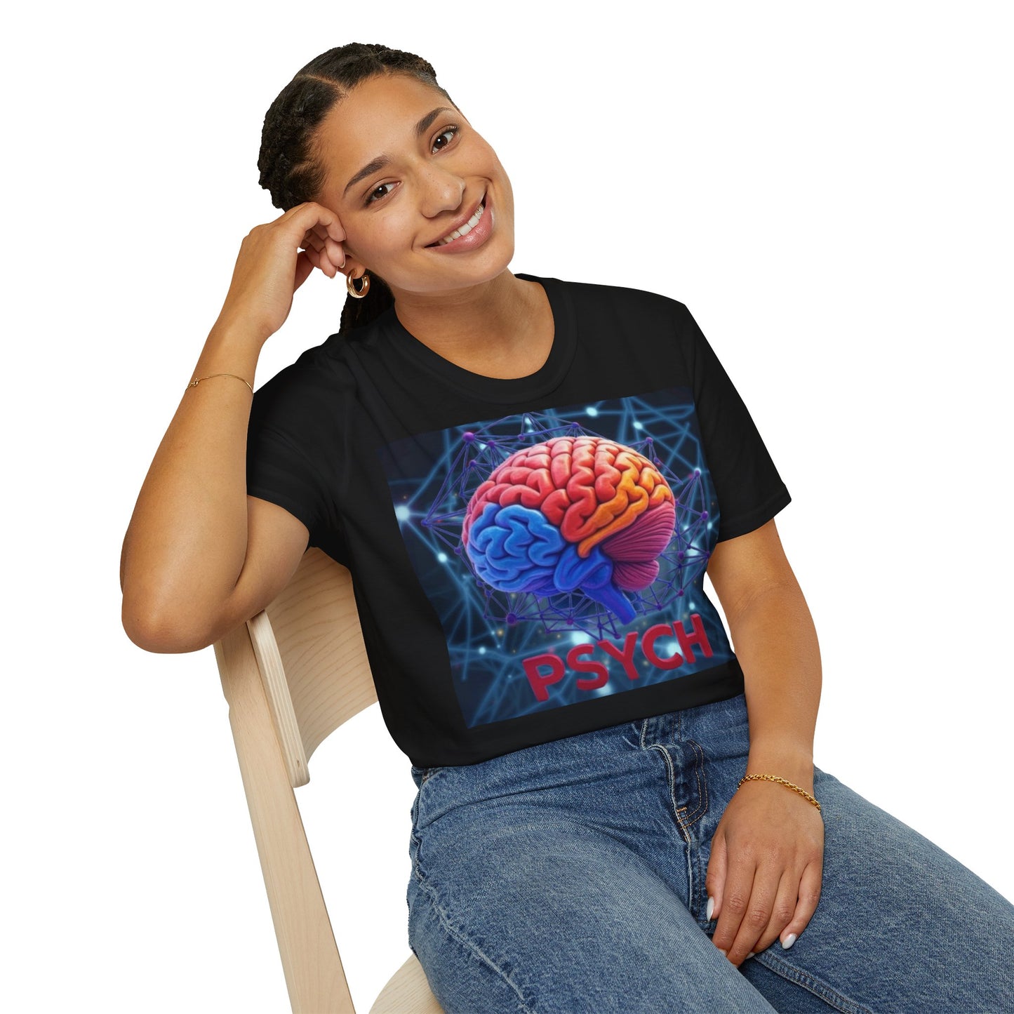 Colorful Brain Graphic T-Shirt for Psychology Lovers, Gift for Students, Unisex Tee for Mental Health Awareness, Cool Casual Wear, [...]