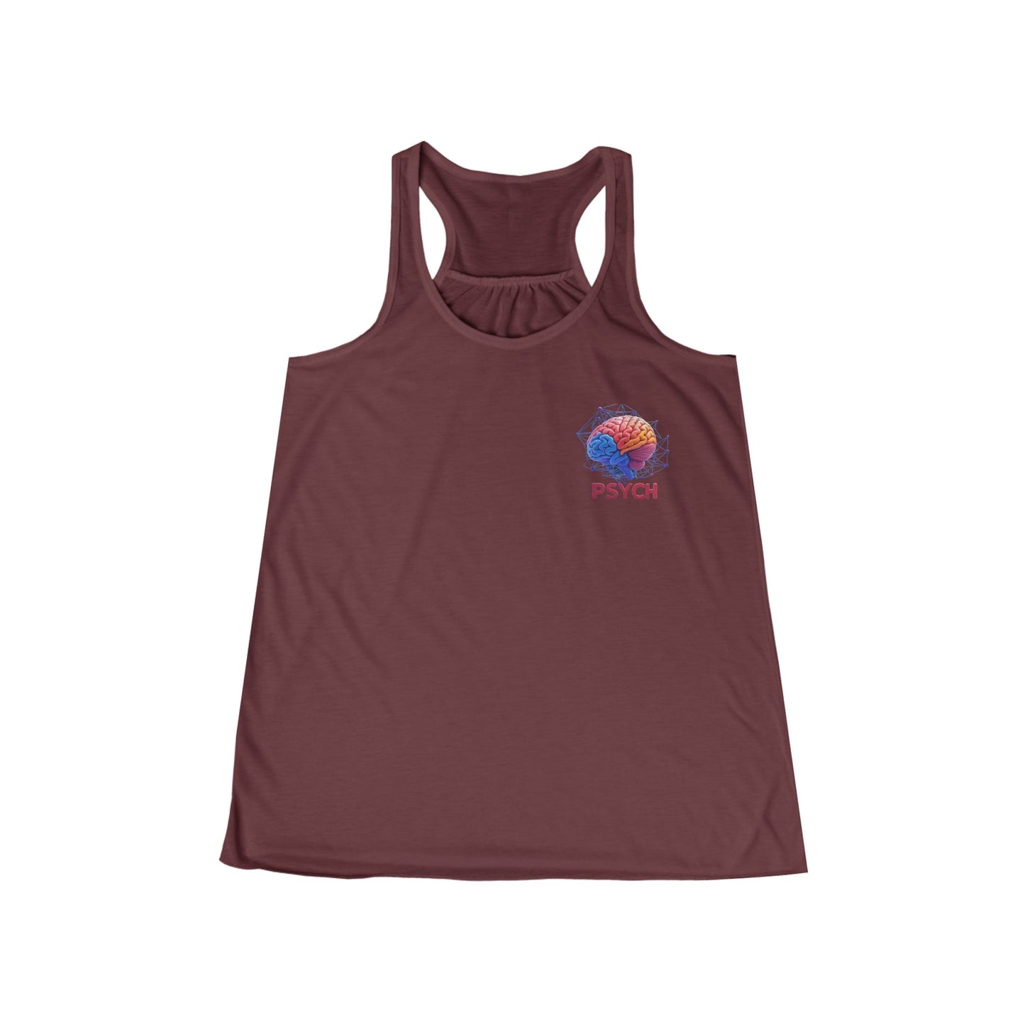 Psychedelic Women's Flowy Racerback Tank, Summer Top, Festival Wear, Yoga Shirt, Gift for Her, Casual Outfit