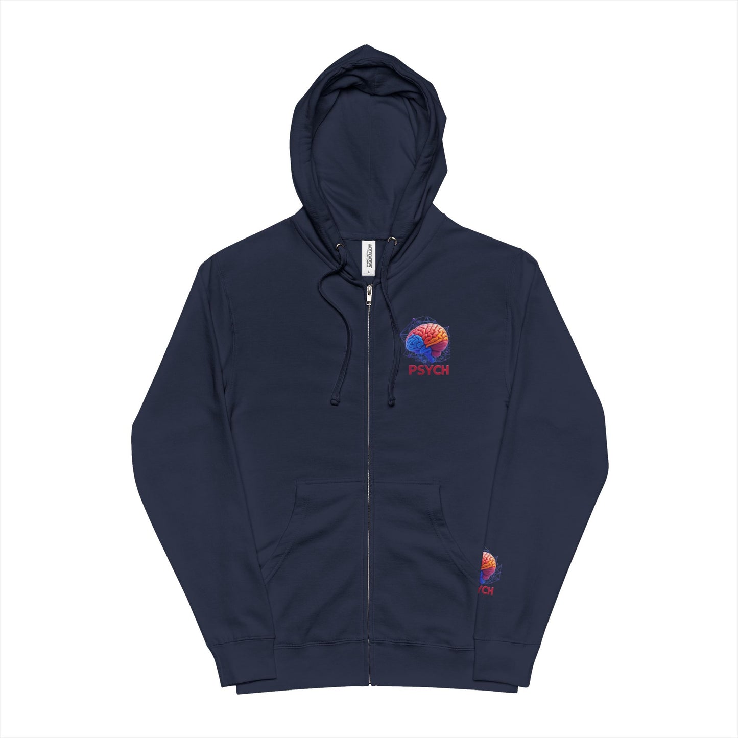 Psychology-Inspired Unisex Fleece Zip Up Hoodie - Perfect for Mental Health Awareness, Gift for Students, Casual Wear, Cozy Layering, [...]