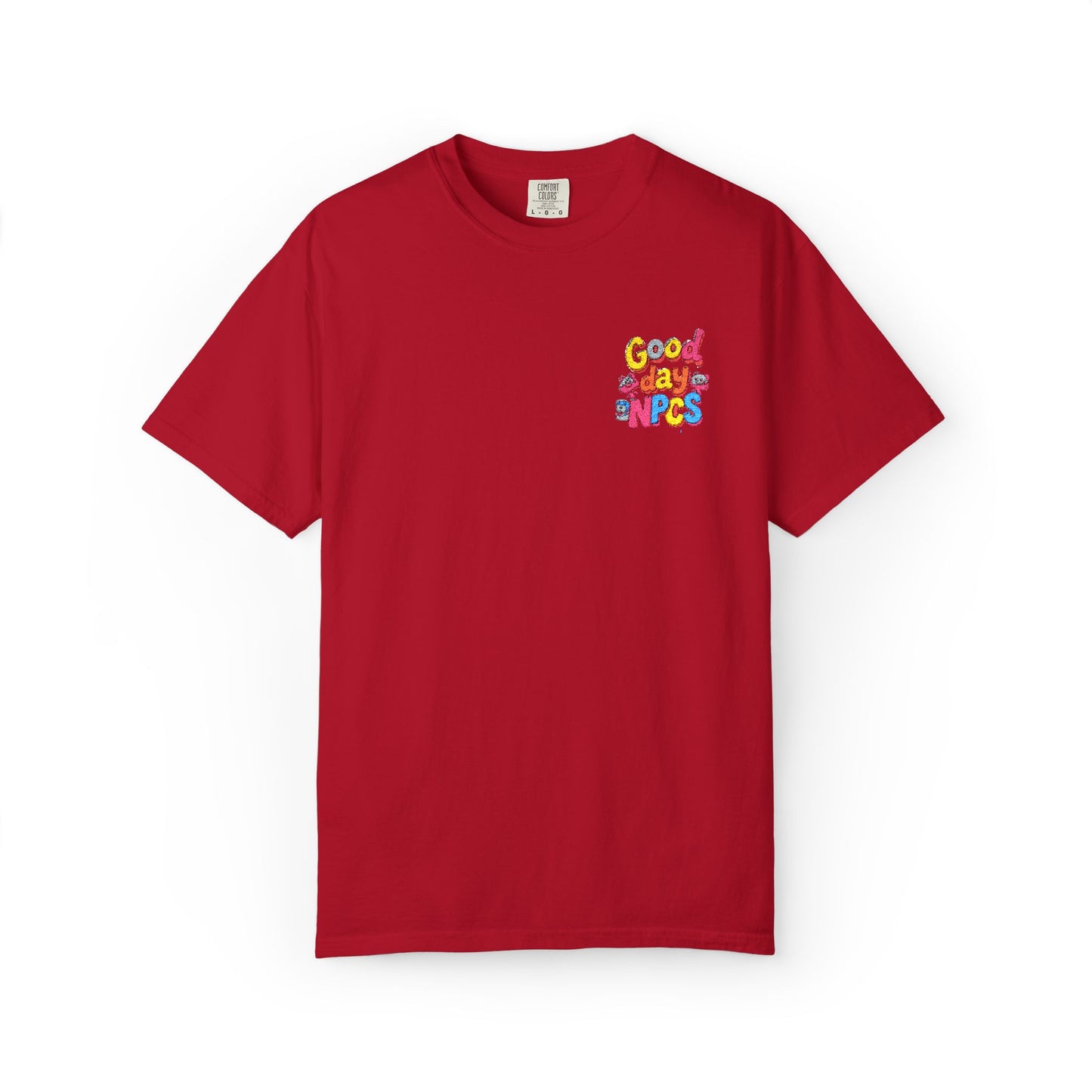 Vibrant Cartoon Unisex T-Shirt,"Good day NpCs"  Cute Graphic Tee, Fun Casual Wear, Gift for Friends, Birthday Celebration, Youthful Style
